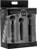 Dark Rods 3 Piece Silicone Penis Plug Set