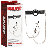 Breathable O-ring Gag with Nipple Clamps