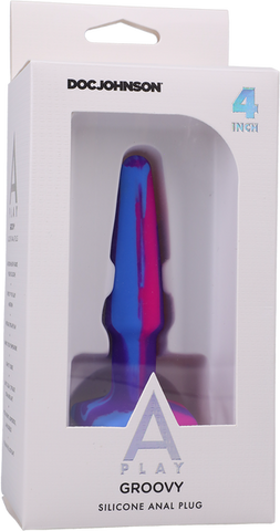 Groovy - Silicone Anal Plug - 4 Inch - Berry