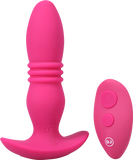 RISE - Rechargeable Silicone Anal Plug With Remote - Pink