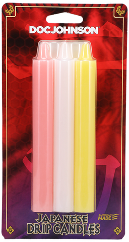 Japanese Drip Candles - 3 Pack - Pink, White, Yellow