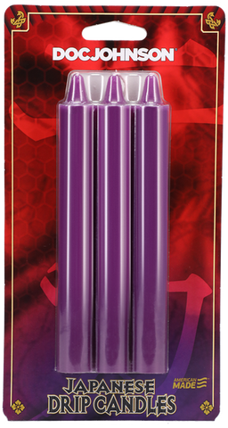 Japanese Drip Candles - 3 Pack - Purple