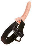 10" Vibrating Hollow Strap-On