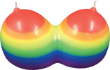 Rainbow Jumbow Boobie Candle