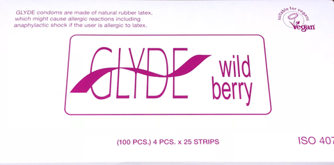 Glyde Condom - Wildberry/Purple 53mm Bulk 100's