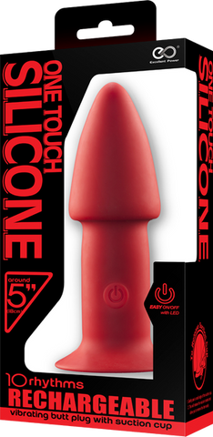 5" One Touch Silicone Butt Plug