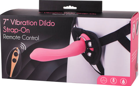 7" Vibrating Dildo Strap-On Remote Control